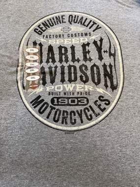 NWT Harley-Davidson Iron Steed Vacaville CA Heather Gray T-Shirt 2XL